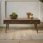 Frida Coffee Table | Wood Effect 2 Drawer Coffee Table