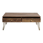 Flori Coffee Table | Wood Effect 2 Drawer Coffee Table