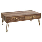 Flori Coffee Table | Wood Effect 2 Drawer Coffee Table