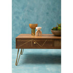 Flori Coffee Table | Wood Effect 2 Drawer Coffee Table