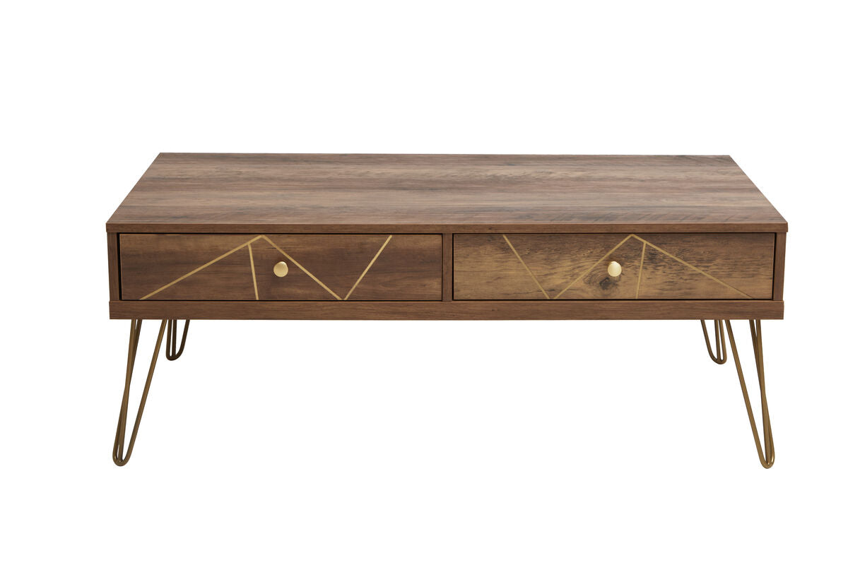 Flori Coffee Table | Wood Effect 2 Drawer Coffee Table
