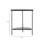 Xania Console Table | Antique Mirrored Glass Half Moon Console Table