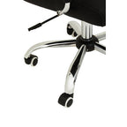 Brent Office Chair | Black Leather Effect Home Office Chair with Chrome Finish Arms and Base