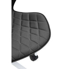 Brent Office Chair | Black Leather Effect Home Office Chair with White Finish Base