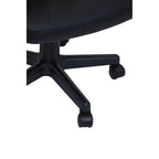 Brent Office Chair | Black Leather Effect Home Office Chair with Castor Base