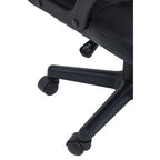 Brent Office Chair | Black Leather Effect Home Office Chair with Castor Base