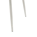 Tian Dining Chair | Black Velvet Scalloped Dining Chair with Chrome Legs