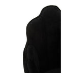 Tian Dining Chair | Black Velvet Scalloped Dining Chair
