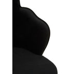 Tian Dining Chair | Black Velvet Scalloped Dining Chair