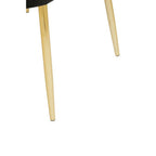 Tian Dining Chair | Black Velvet Scalloped Dining Chair