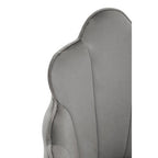 Tian Dining Chair | Grey Velvet Scalloped Dining Chair