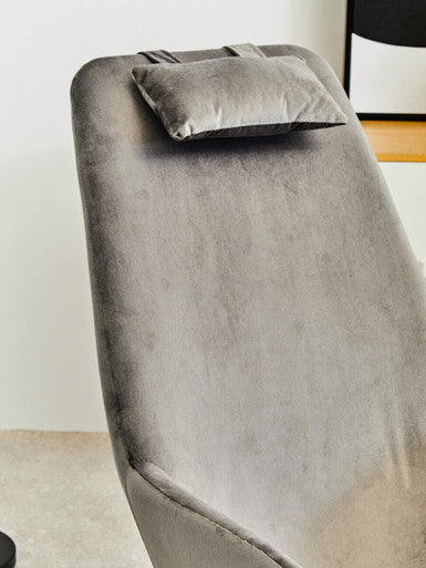 Stockholm Rocking Chair | Grey Velvet High Back Rocking Chair