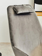 Stockholm Rocking Chair | Grey Velvet High Back Rocking Chair