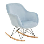 Stockholm Rocking Chair | Blue Velvet Rocking Chair