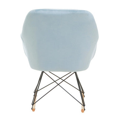 Stockholm Rocking Chair | Blue Velvet Rocking Chair