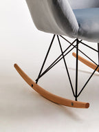Stockholm Rocking Chair | Blue Velvet Rocking Chair