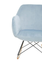 Stockholm Rocking Chair | Blue Velvet Rocking Chair