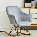 Stockholm Rocking Chair | Blue Velvet Rocking Chair