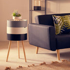 Viborg Storage Side Table | White and Grey Pine Wood and Veneer 3 Tier Storage Side Table