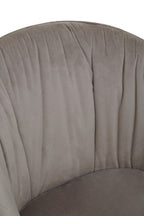 Veneto Dining Chair | Mink Velvet Curved Dining Chair with Brushed Gold Legs