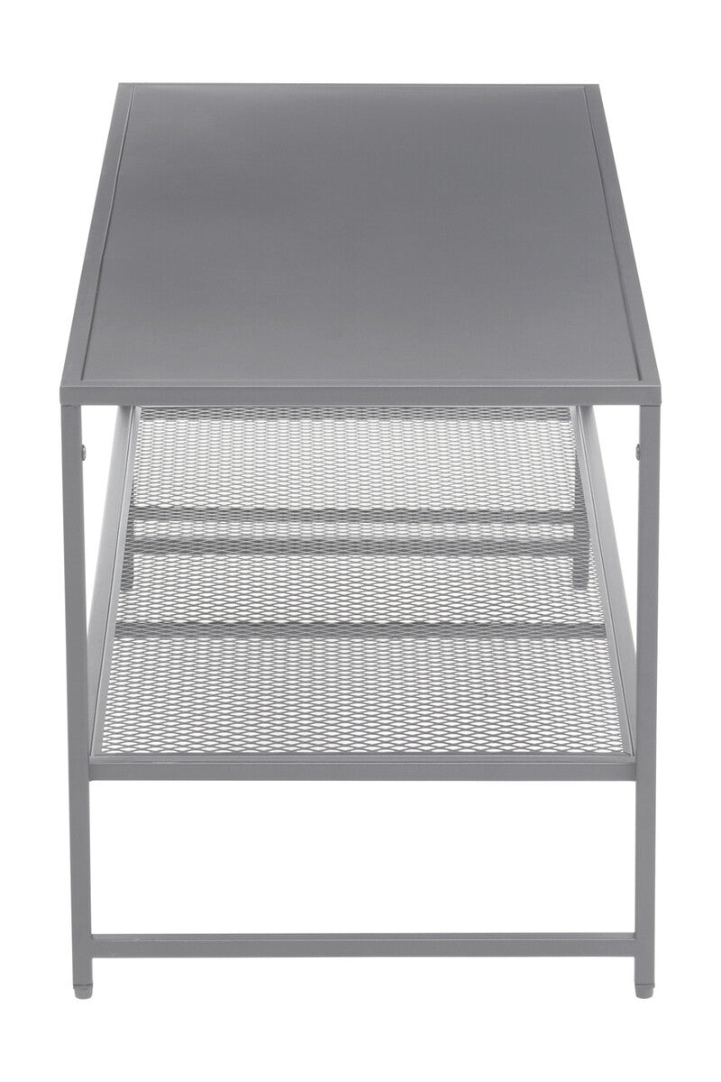 Acero Coffee Table | Grey Metal Coffee Table with Mesh Shelf