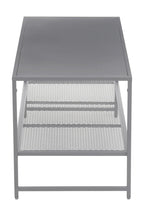 Acero Coffee Table | Grey Metal Coffee Table with Mesh Shelf