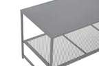 Acero Coffee Table | Grey Metal Coffee Table with Mesh Shelf