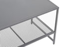 Acero Coffee Table | Grey Metal Coffee Table with Mesh Shelf
