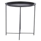 Acero Side Table | Grey Metal Round Side Table