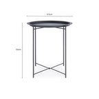 Acero Side Table | Grey Metal Round Side Table