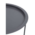 Acero Side Table | Grey Metal Round Side Table