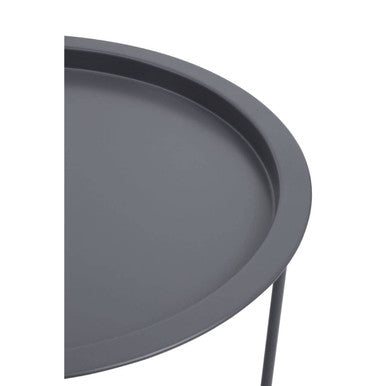 Acero Side Table | Grey Metal Round Side Table