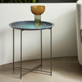Acero Side Table | Grey Metal Round Side Table