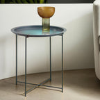 Acero Side Table | Grey Metal Round Side Table