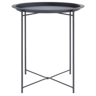Acero Side Table | Grey Metal Round Side Table