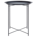 Acero Side Table | Grey Metal Round Side Table