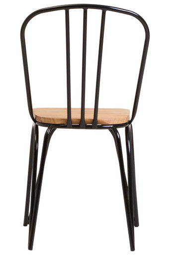 District Dining Chair | Wooden Dining Chair with Black Finish Frame