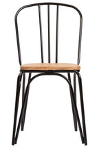 District Dining Chair | Wooden Dining Chair with Black Finish Frame