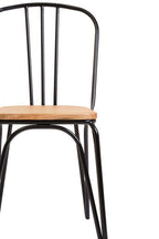 District Dining Chair | Wooden Dining Chair with Black Finish Frame