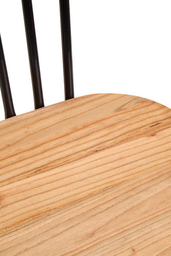 District Dining Chair | Wooden Dining Chair with Black Finish Frame