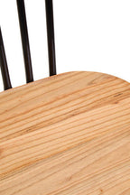District Dining Chair | Wooden Dining Chair with Black Finish Frame