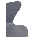 Laila Dining Chair | Grey Moulded Dining Chair with Gold Legs