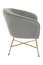 Stockholm Accent Chair | Grey Velvet Curved Accent Chair