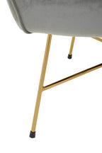 Stockholm Accent Chair | Grey Velvet Curved Accent Chair