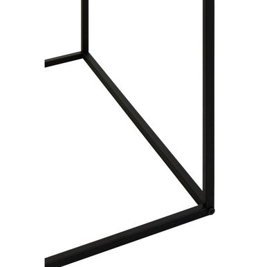 Depok Coffee Table | Natural Rattan and Black Finish Metal Square Coffee Table