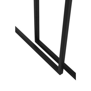 Depok Nesting Tables | Natural Rattan and Black Finish Metal Set of 2 Nesting Tables