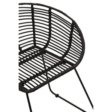 Lagom Black Natural Rattan Chair