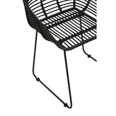 Lagom Black Natural Rattan Chair