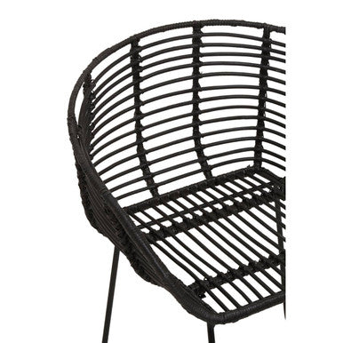 Lagom Black Natural Rattan Chair