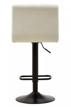 Baina Bar Chair | White Leather Effect Quilted Bar Chair